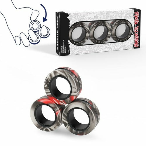Finger Magnetic Rings Fidget Toy - 3pcs