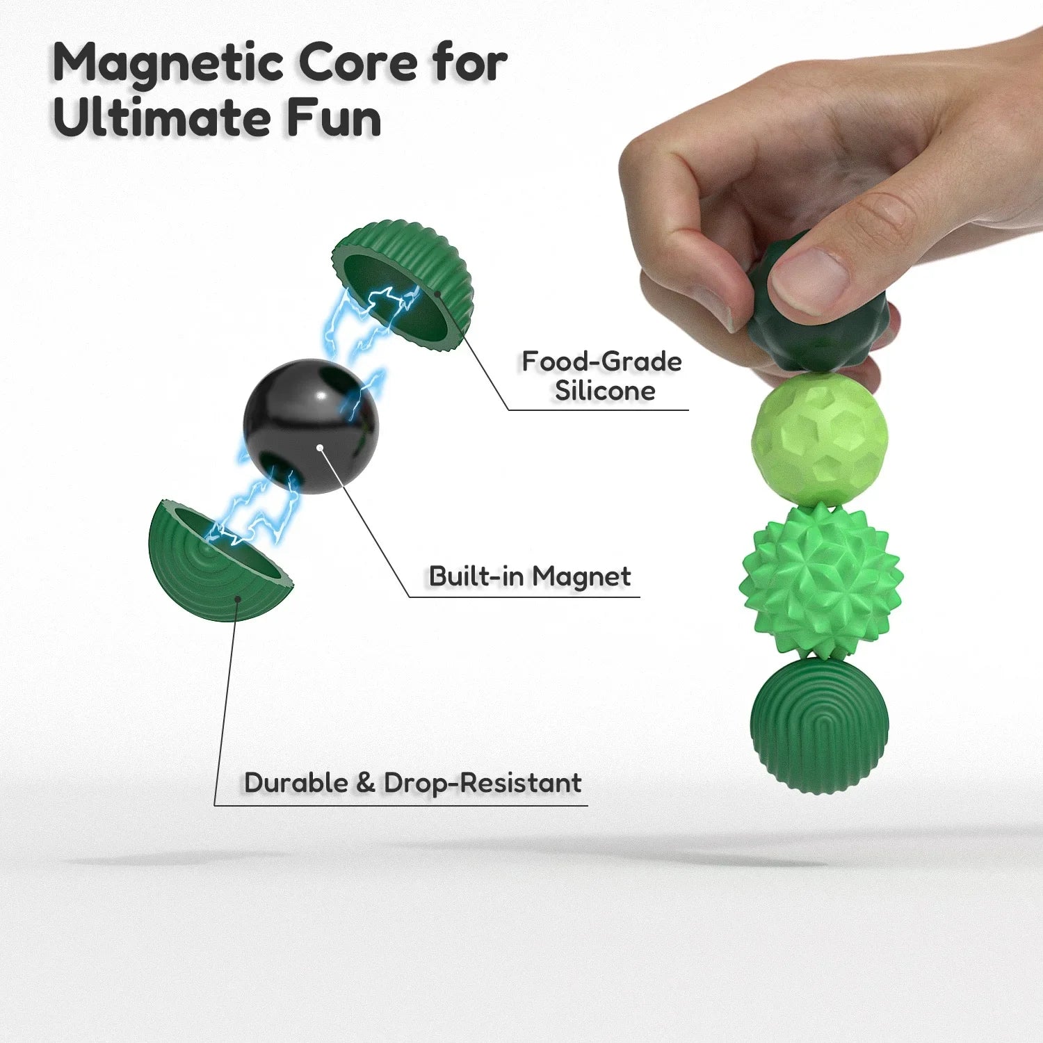 Silicone Magnetic Sensory-Calming Fidget Balls