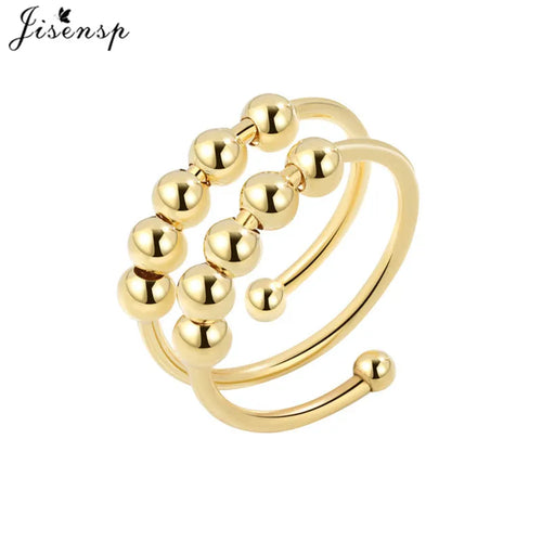 Metal Beads Fidget Rings
