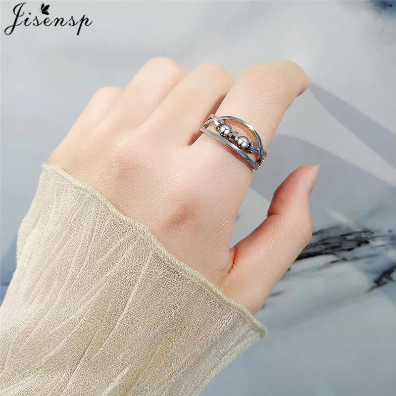 Metal Beads Fidget Rings