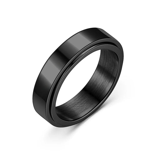 Anxiety Fidget Spinner Ring - Black or Silver