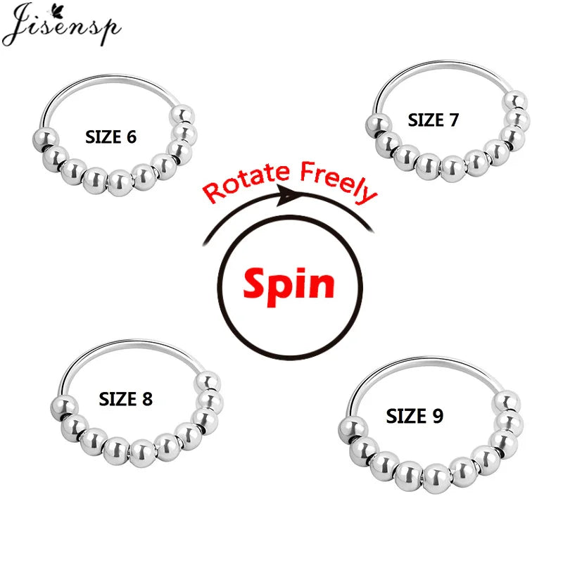 Metal Beads Fidget Rings