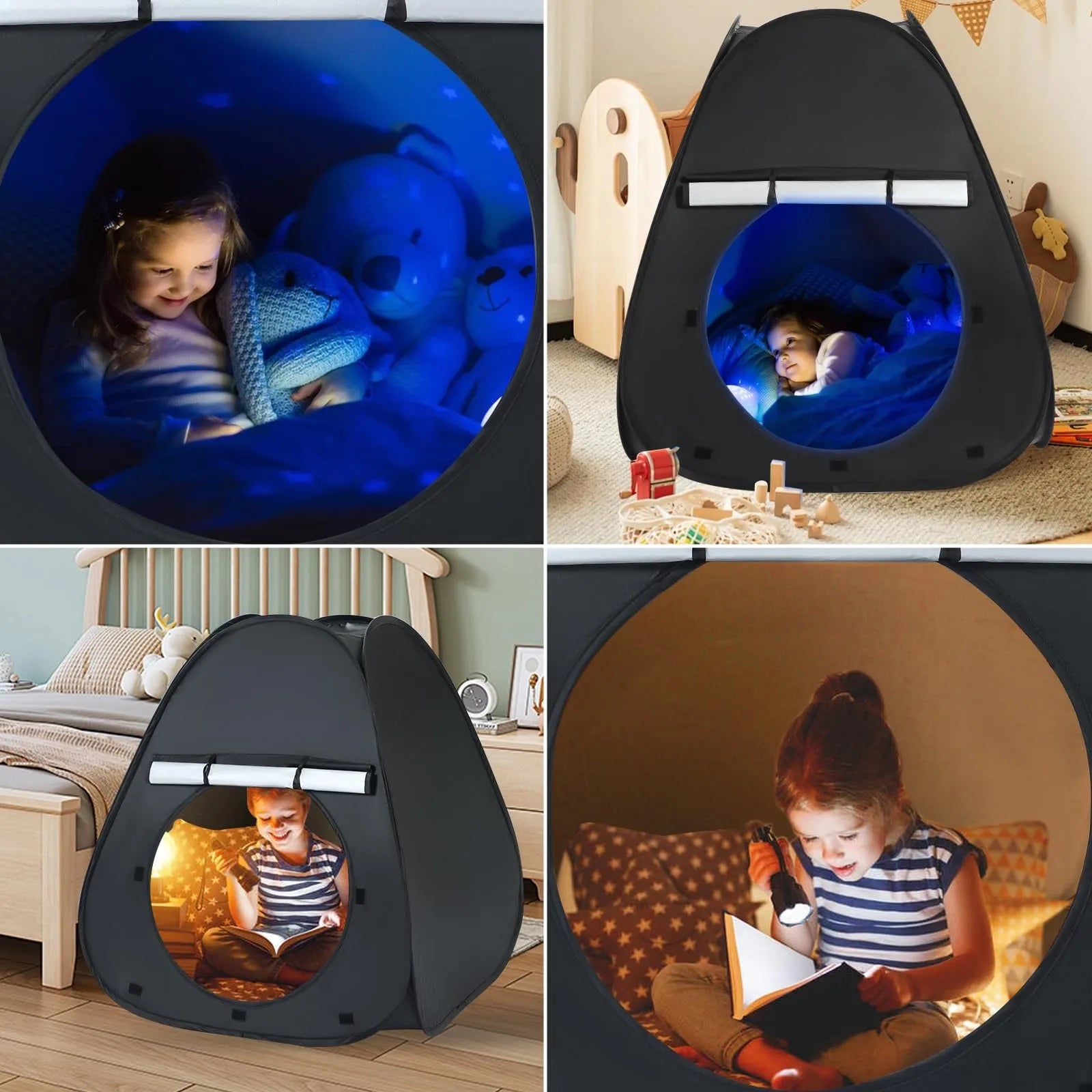 Blackout Sensory Tent - Foldable - With Storage Bag
