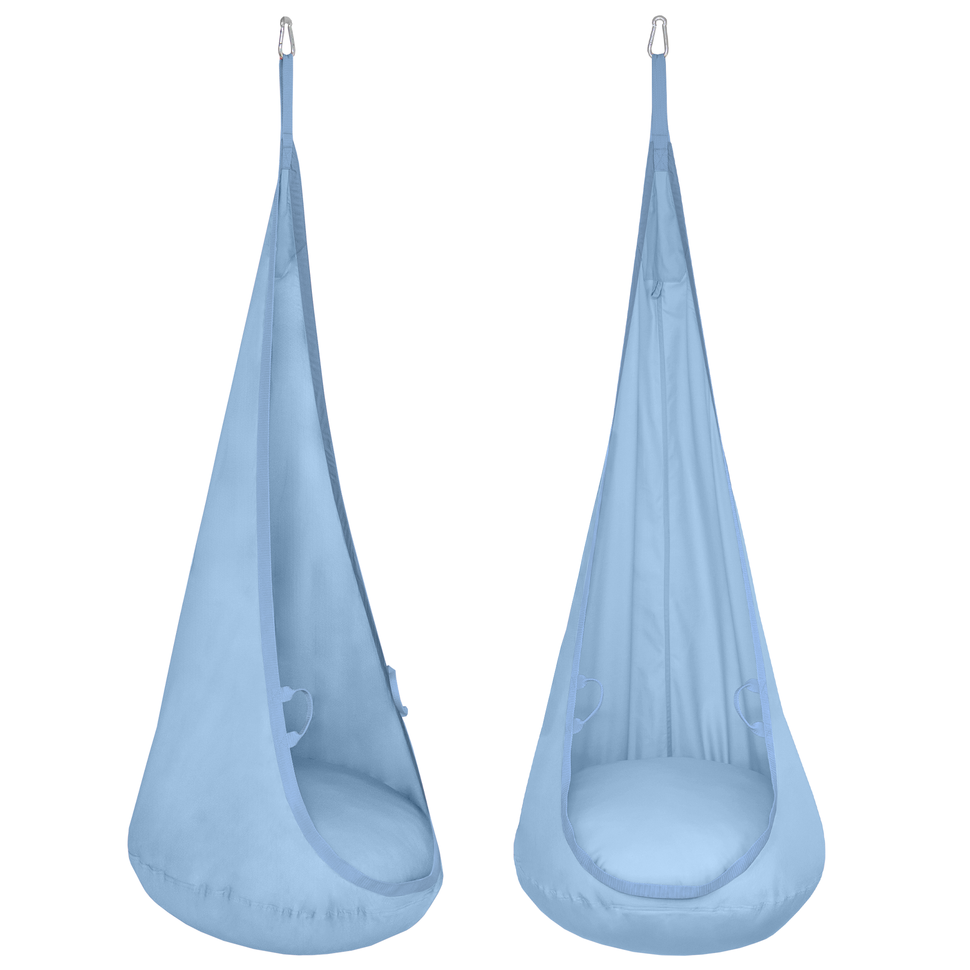 MAMOI® Swing hanging chair Blue, Indoor hammock, Sensory swing seat for bedroom for kids, Child door swinging nest for autism, Garden egg swings for children-0