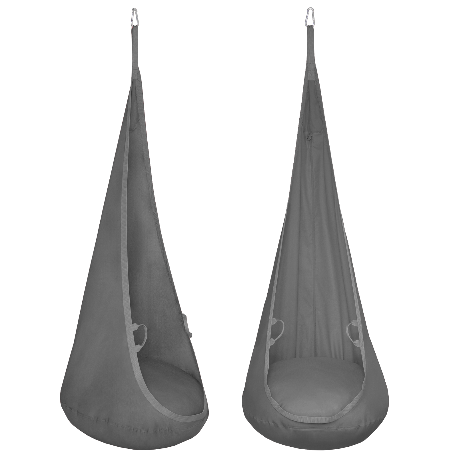 MAMOI® Swing hanging chair Grey, Indoor hammock, Sensory swing seat for bedroom for kids, Child door swinging nest for autism, Garden egg swings for children-0